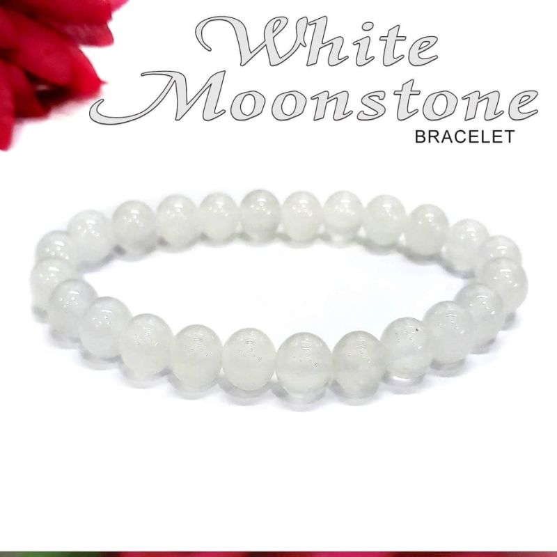 White Moonstone Gemstone Bracelets