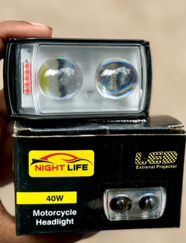 2 Lense Mini Light Spotlight For Bike and Car