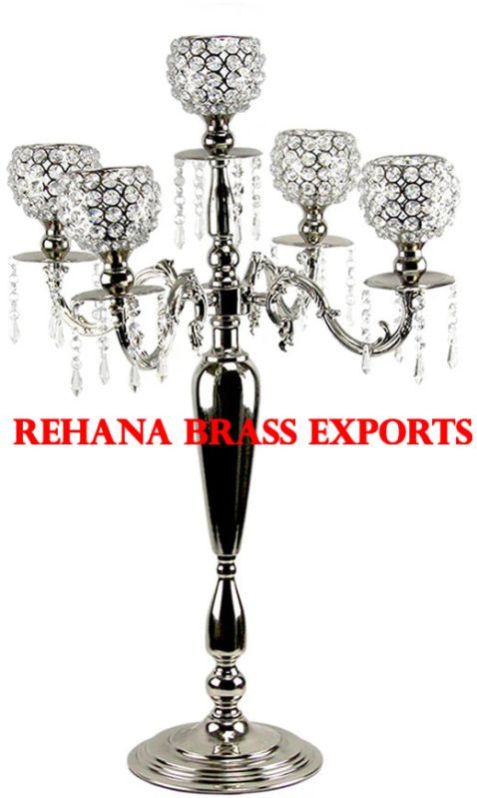 Candelabra With Crystal Votive