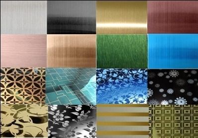 Stainless Steel Colour Sheet.