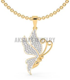 Butterfly Wings Diamond Pendant