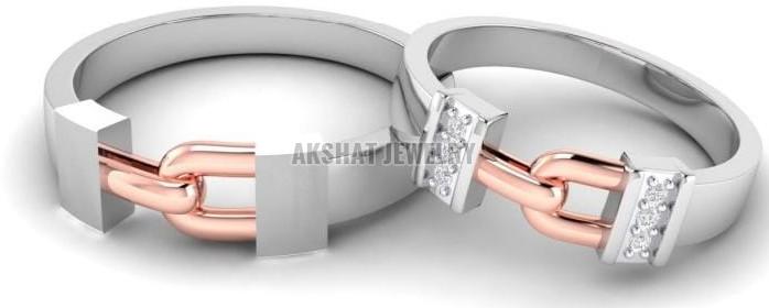 Fancy Party Wear Couple Platinum Rings