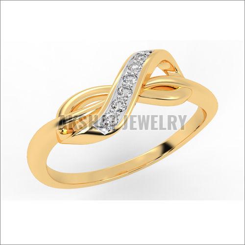 Infinity Diamond Gold Ring