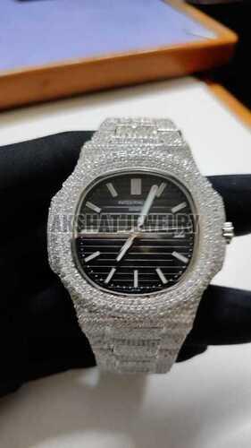 Latest Moissanite Round Cut Diamond Watch