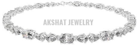 Sleeping Oval and Pear Shape Lab Grown Diamond Bracelet