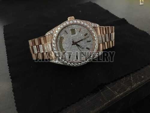 Trending Moissanite Diamond Studded Wrist Watch