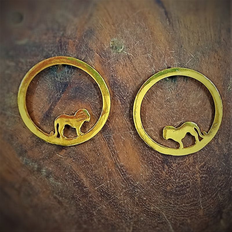 Designer Brass Bike Earrings