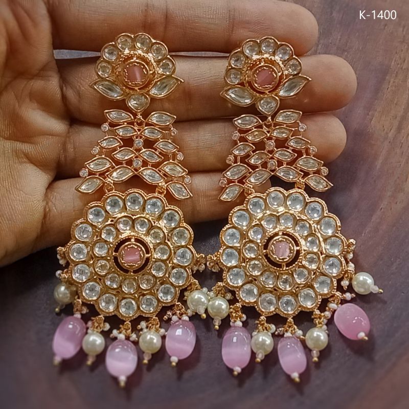 Kundan Studded Pearl Earrings