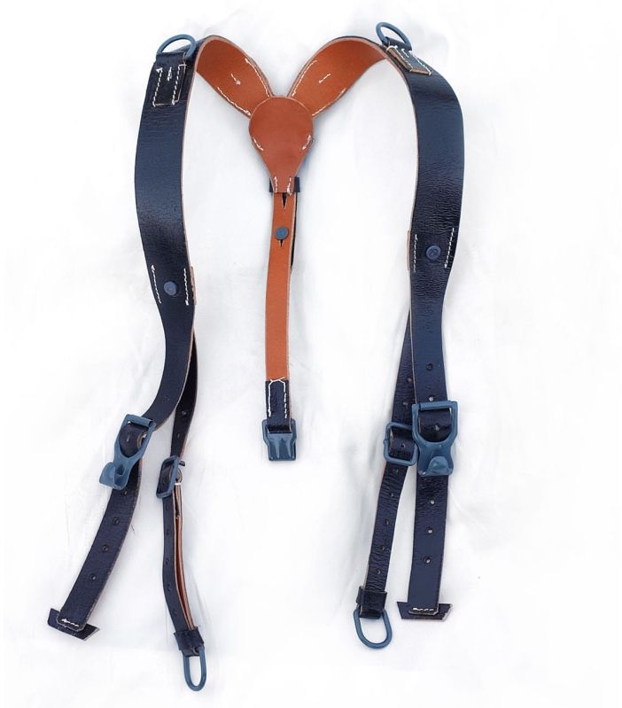 German Wwii Combat Leather Gear Y-strap Suspenders