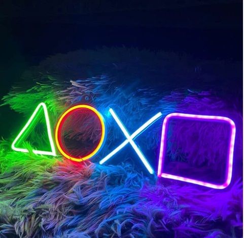 Playstation Key Neon Light For Room