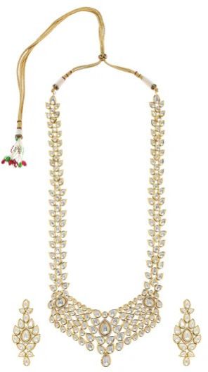 Riwaayat Long Woman Kundan Necklace Set