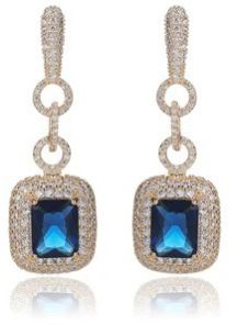 Sapphire Ear Danglers Woman Earrings