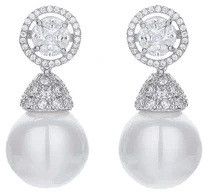 Solitaire Pearl Drop Woman Earrings