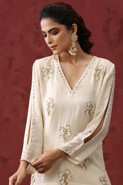 Ivory Woman Sharara Set