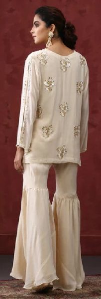 Ivory Woman Sharara Set