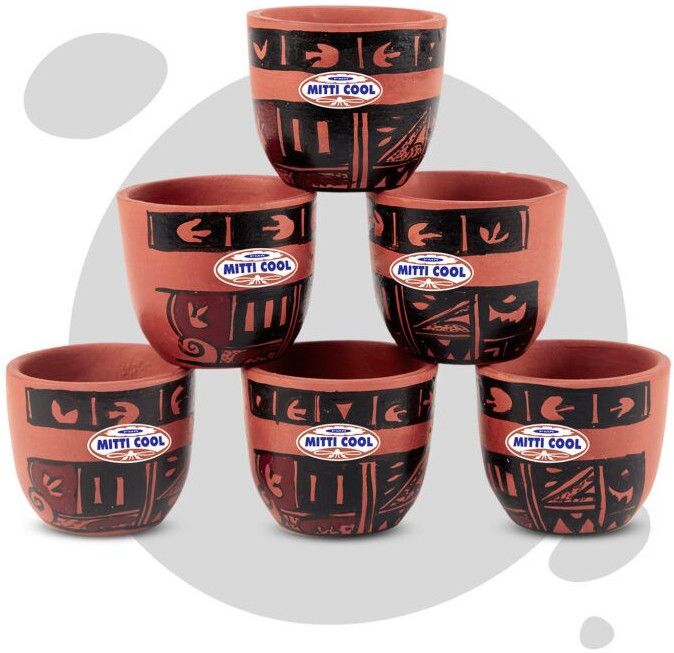 Clay Cherry Cup Set 100 Ml (6 Piece) Black Italica Design