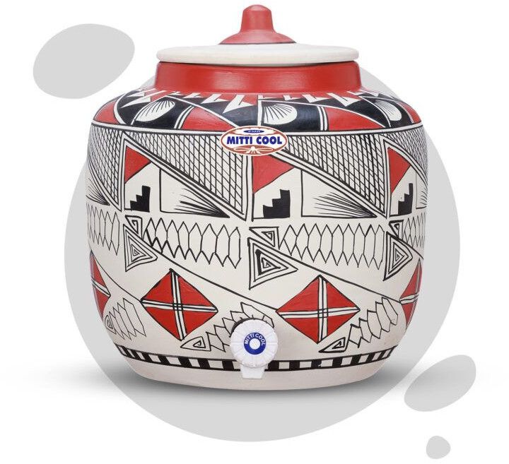 Clay Water Pot 12 Litres Royal Kite Design