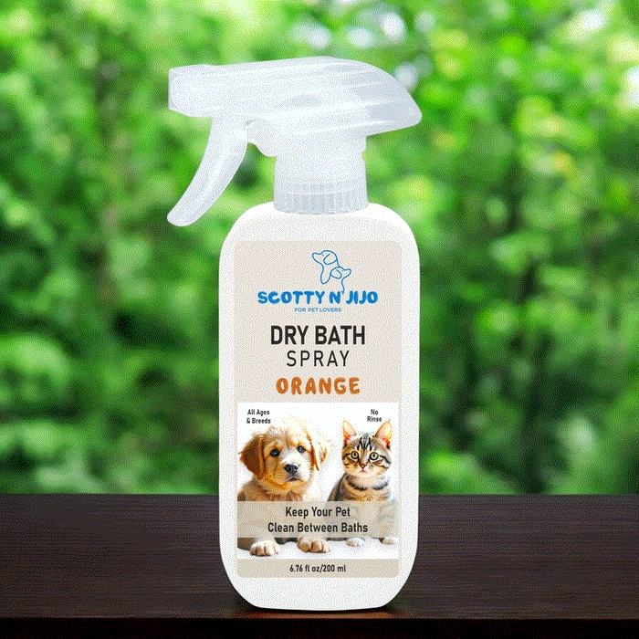 Pet Dry Bath Spray - Orange