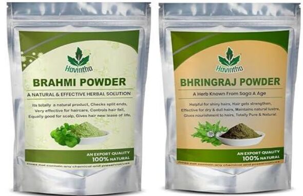 Bhringraj and Bhrami Powder For Hair Growth and Helps In Scalp Combo Pack