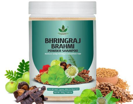 Natural Bhringraj & Brahmi Shampoo Powder For Dandruff & Scalp Problem