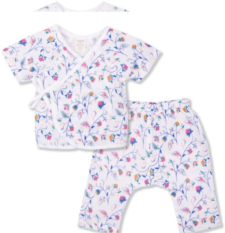 Bold Floral Muslin Kimono  Baby Co-ord Set