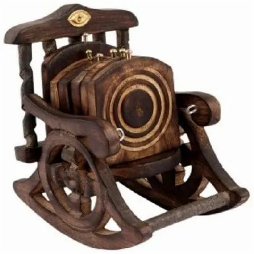 Designer Rocking Chair Wooden Tea Coaster