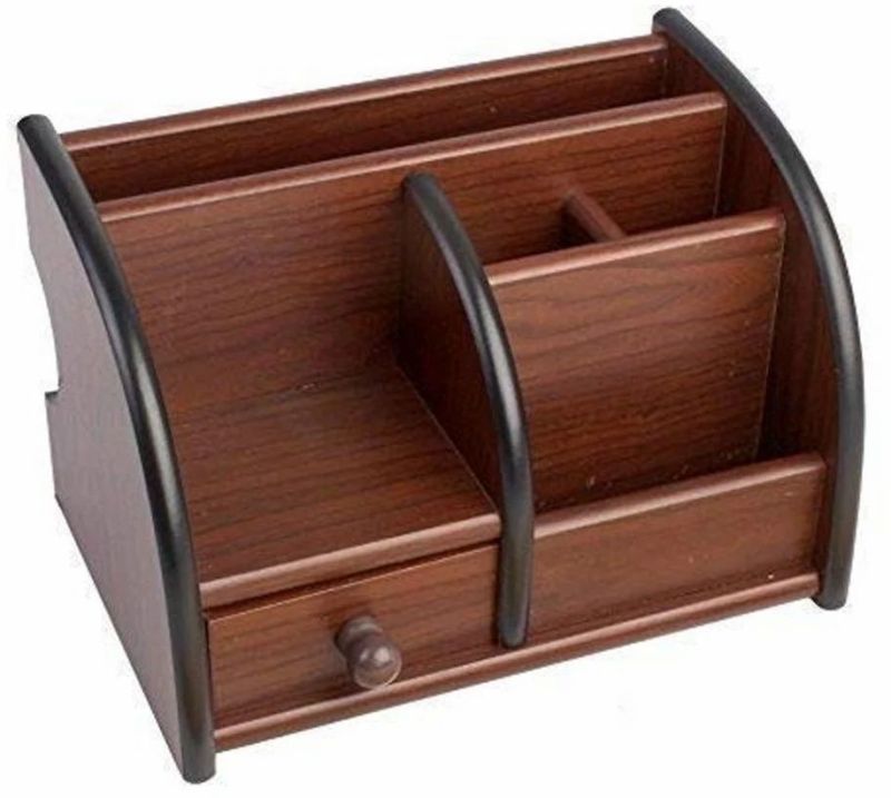 Wooden Pen Stand With Drawer