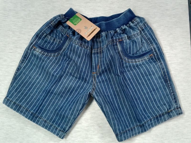 Cut N Shape Boys Denim Casual Wear Fancy Elastic Shorts