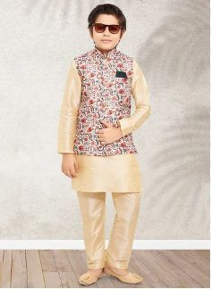 Boys Party Wear Kurta Pajama With Jacket Set