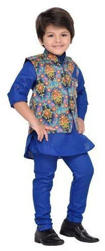 Boys Party Wear Kurta Pajama With Jacket Set