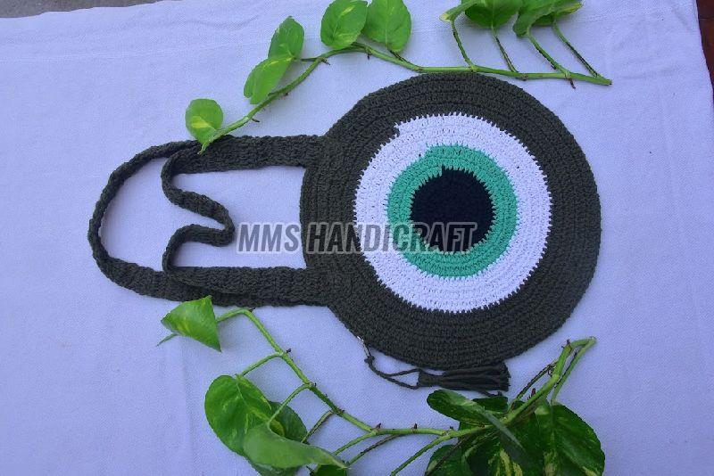 Handmade Crochet Evil Eye Bag