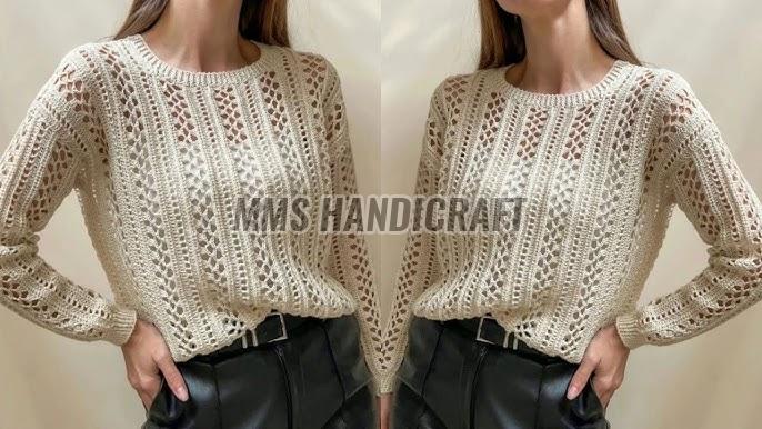 Long Sleeve Crochet Top