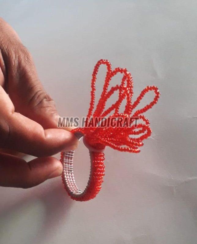 Red Beaded Napkin Ring