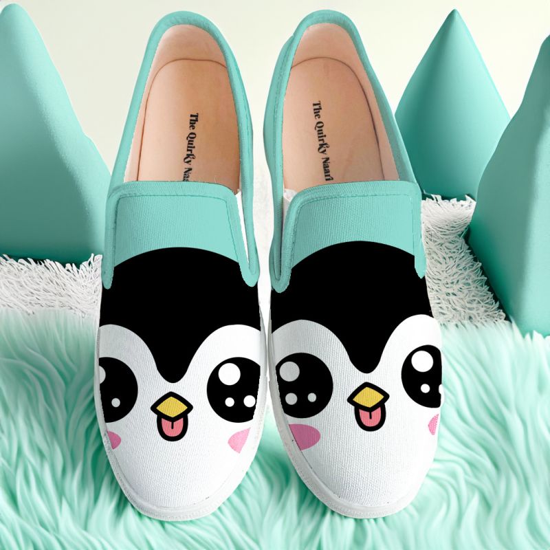 Pengi Paws Print Girls Slip On Shoes