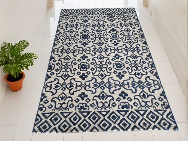 Modern Floral Woolen Carpet