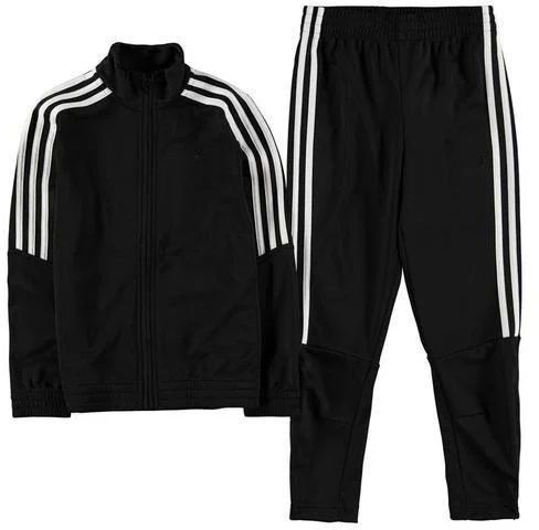 Mens Plain Black Cotton Tracksuit