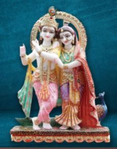 Marble Jugal Jodi Statue