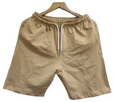 Mens Beige Terry Cotton Shorts