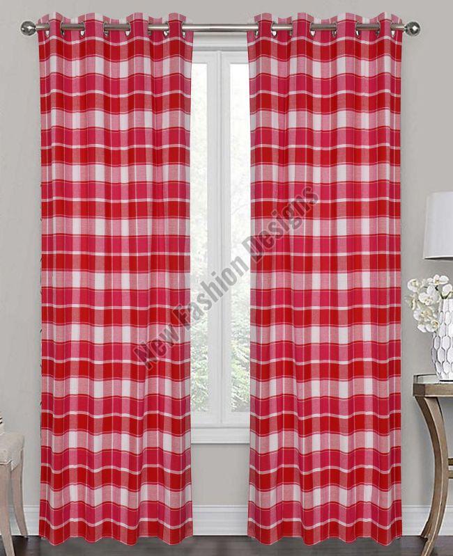 Check Cotton Curtain