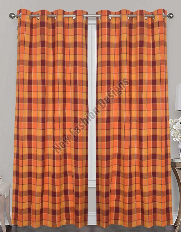 Check Cotton Curtain