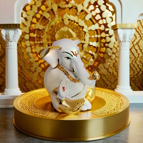 White Marble Ganesha Idol For A Blessed Home