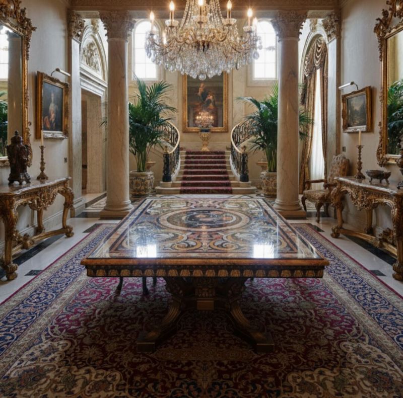 Inlay Design Dinner Table