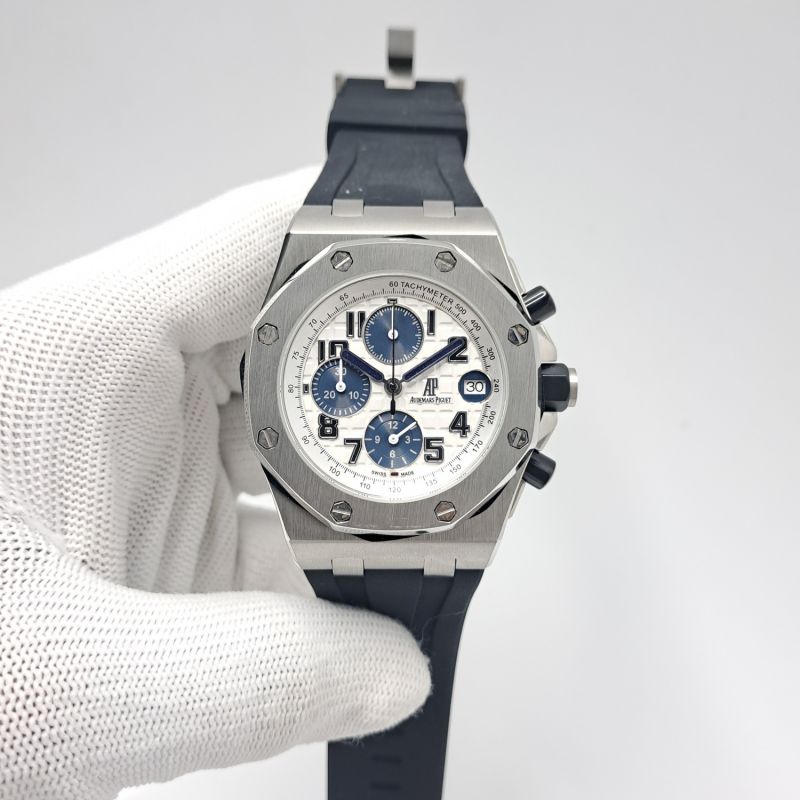 Audemars Piguet Royal Oak Offshore Chronograph White Dial Rubber Strap Watch