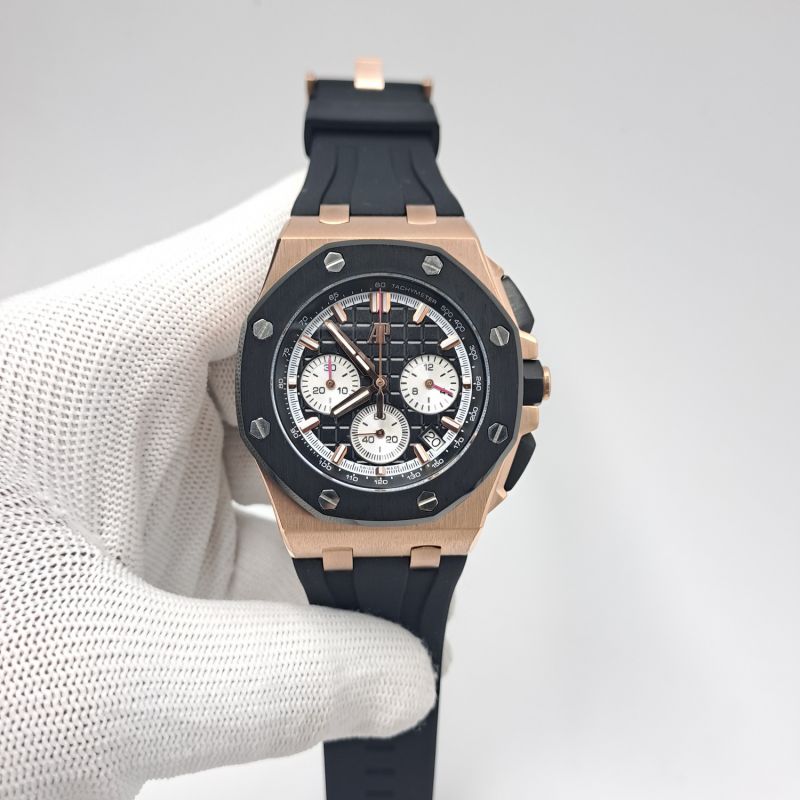 Audemars Piguet Royal Oak Offshore Chronograph Rose Gold Black Dial Watch