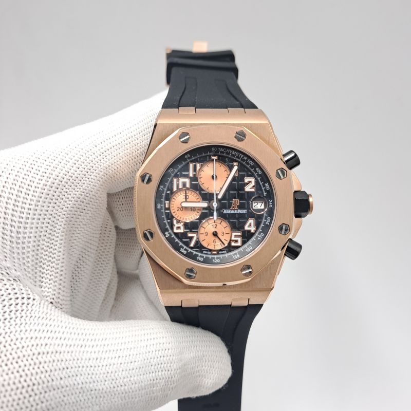 Audemars Piguet Royal Oak Offshore Rose Gold Black Chronograph Watch