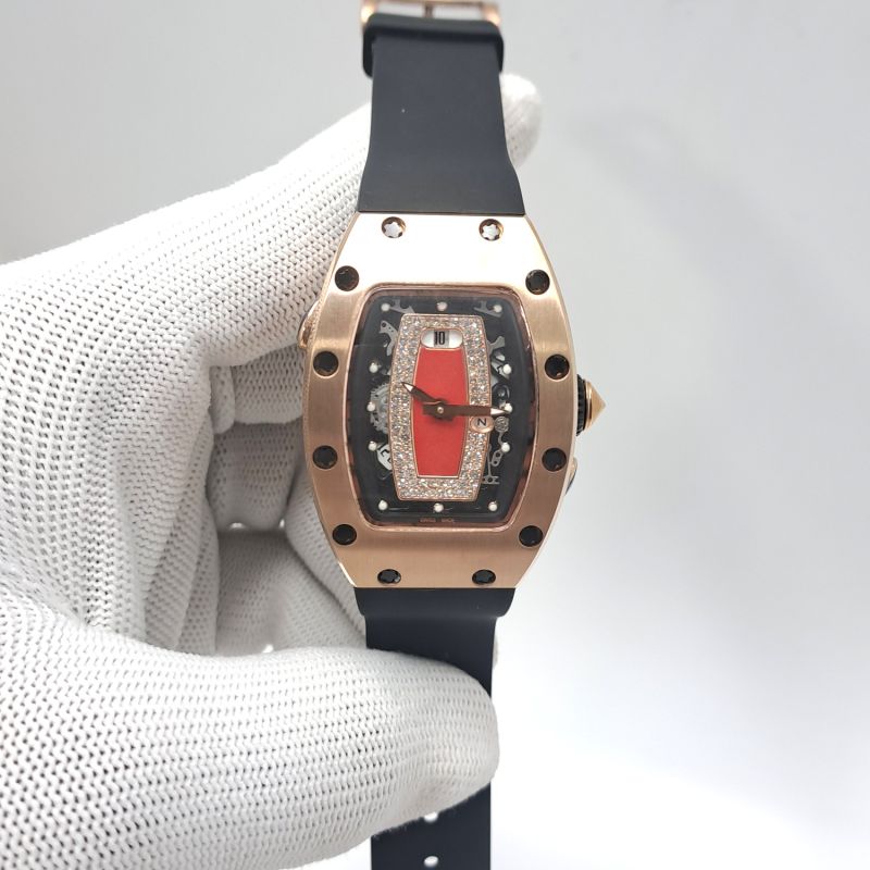 Richard Mille Rm 07-01 Rose Gold Black Rubber Strap Swiss Semi Eta Automatic Watch - Image 2 Richar