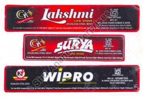 LPG Gas Stove Stickers