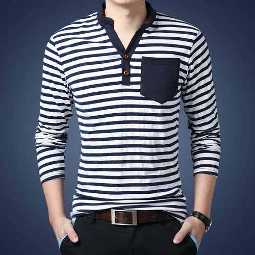 Lining Men Full Sleeves Cotton T Shirt