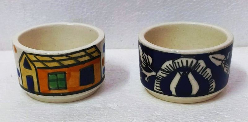 Ceramic Hand Painted Candle Stand