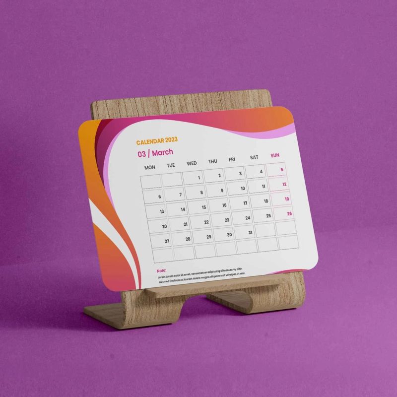 Mini Wooden Calendar Printing Services